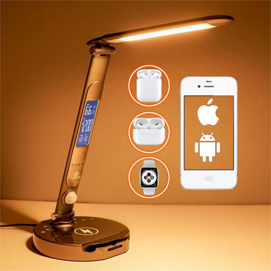 LumiCharge II | Premium Desk Lamp with Universal Phone Charger by Lumicharge